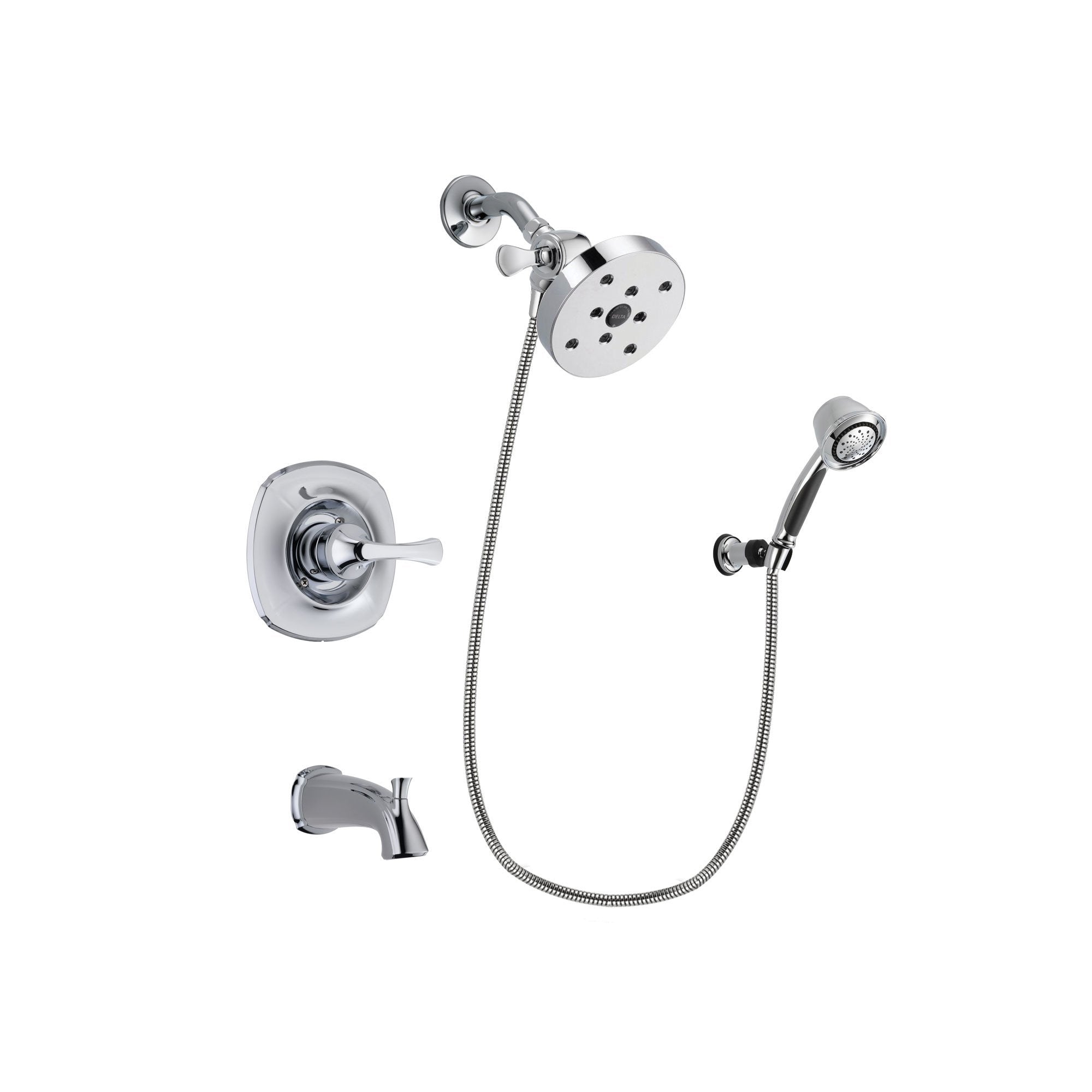 Delta Addison Chrome Tub and Shower Faucet System with Hand Shower DSP0407V