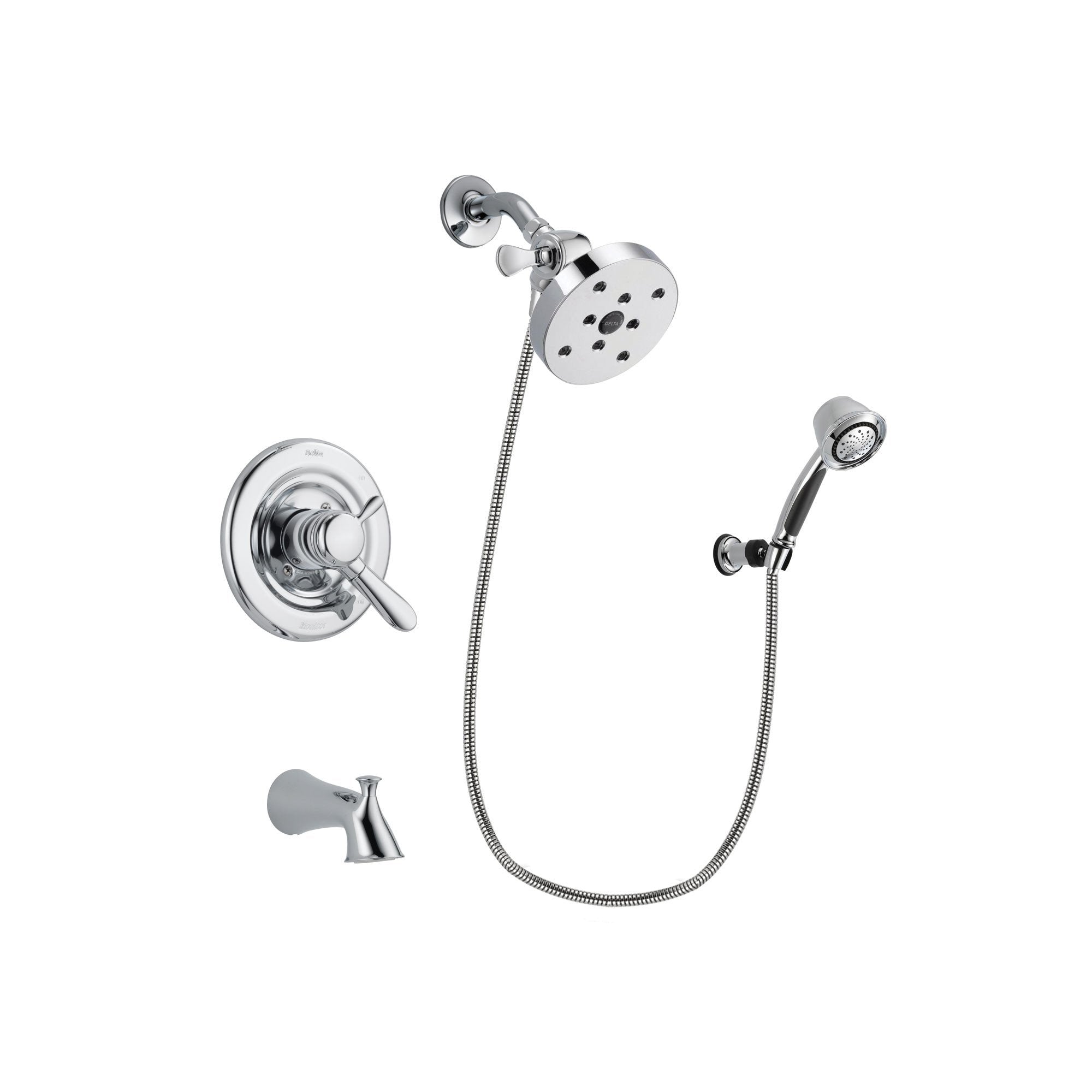 Delta Lahara Chrome Tub and Shower Faucet System with Hand Shower DSP0411V
