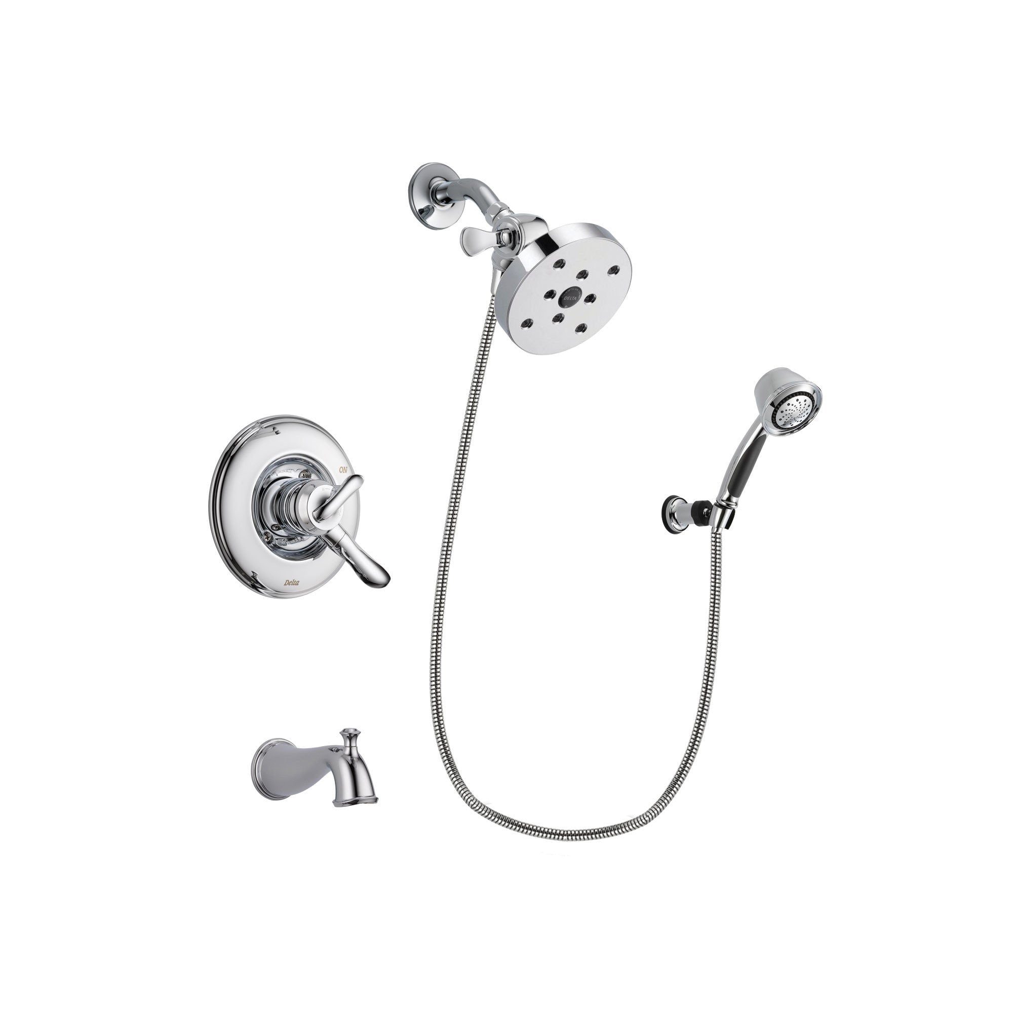 Delta Linden Chrome Tub and Shower Faucet System with Hand Shower DSP0421V