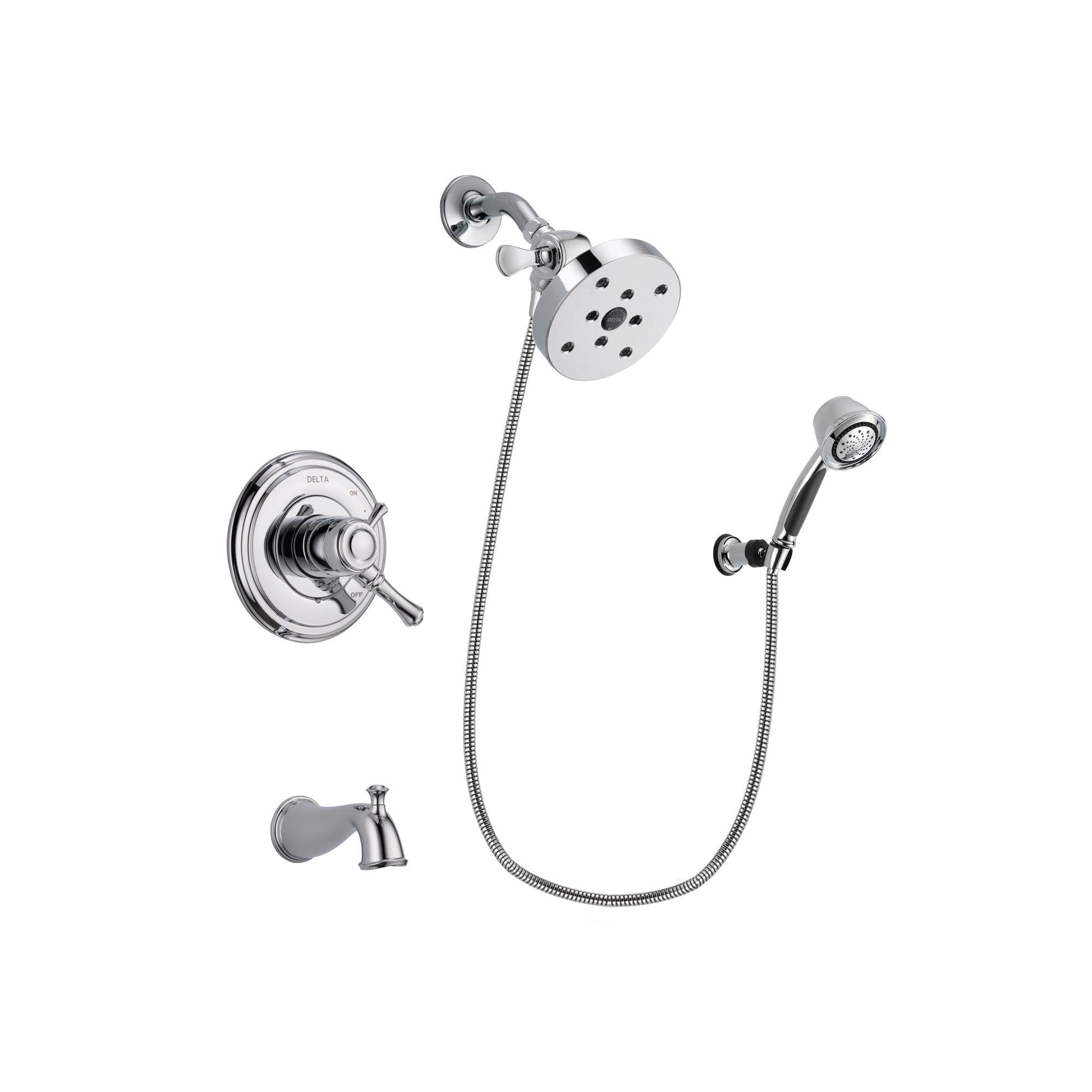 Delta Cassidy Chrome Tub and Shower Faucet System with Hand Shower DSP0423V