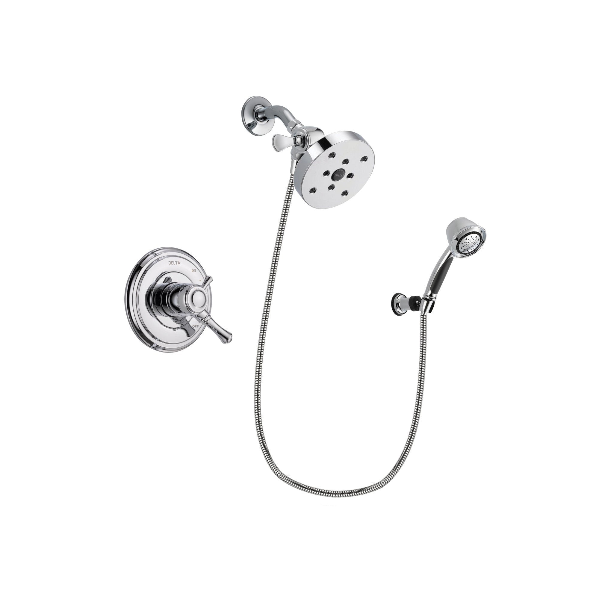 Delta Cassidy Chrome Shower Faucet System w/ Showerhead and Hand Shower DSP0424V
