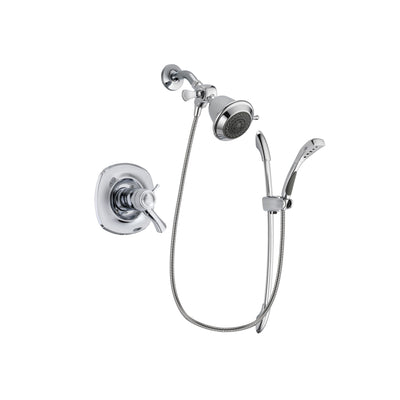 Delta Addison Chrome Finish Thermostatic Shower Faucet System Package with Shower Head and Handheld Shower with Slide Bar Includes Rough-in Valve DSP0432V