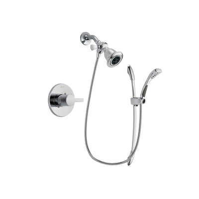 Delta Compel Chrome Finish Shower Faucet System Package with Water Efficient Showerhead and Handheld Shower with Slide Bar Includes Rough-in Valve DSP0474V