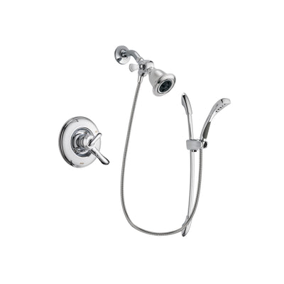 Delta Linden Chrome Finish Dual Control Shower Faucet System Package with Water Efficient Showerhead and Handheld Shower with Slide Bar Includes Rough-in Valve DSP0490V