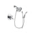 Delta Trinsic Chrome Finish Dual Control Shower Faucet System Package with Large Rain Showerhead and Handheld Shower with Slide Bar Includes Rough-in Valve DSP0516V