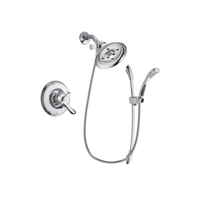 Delta Linden Chrome Finish Dual Control Shower Faucet System Package with Large Rain Showerhead and Handheld Shower with Slide Bar Includes Rough-in Valve DSP0524V