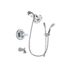 Delta Lahara Chrome Finish Tub and Shower Faucet System Package with 5-1/2 inch Shower Head and Handheld Shower with Slide Bar Includes Rough-in Valve and Tub Spout DSP0537V