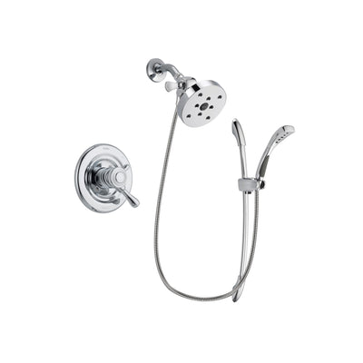 Delta Leland Chrome Finish Dual Control Shower Faucet System Package with 5-1/2 inch Shower Head and Handheld Shower with Slide Bar Includes Rough-in Valve DSP0554V