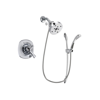 Delta Addison Chrome Finish Dual Control Shower Faucet System Package with 5-1/2 inch Shower Head and Handheld Shower with Slide Bar Includes Rough-in Valve DSP0556V