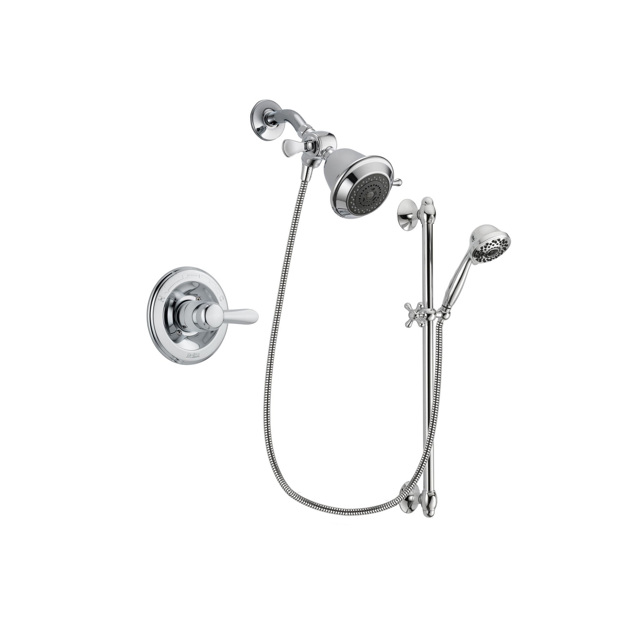Delta Lahara Chrome Shower Faucet System w/ Shower Head and Hand Shower DSP0572V