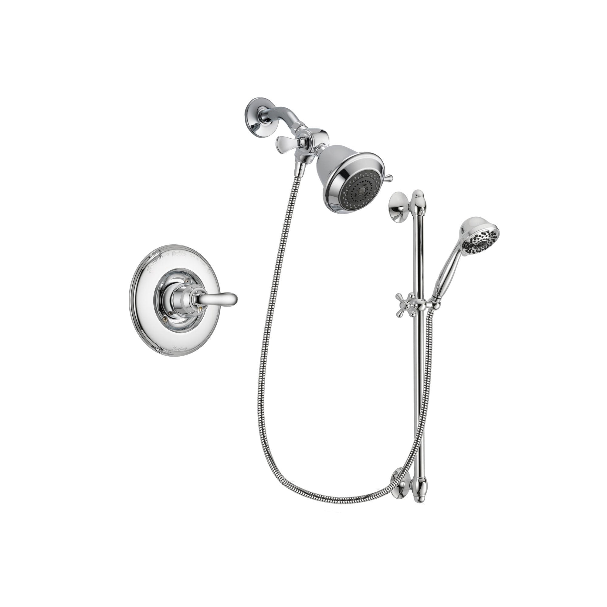 Delta Linden Chrome Shower Faucet System w/ Shower Head and Hand Shower DSP0580V