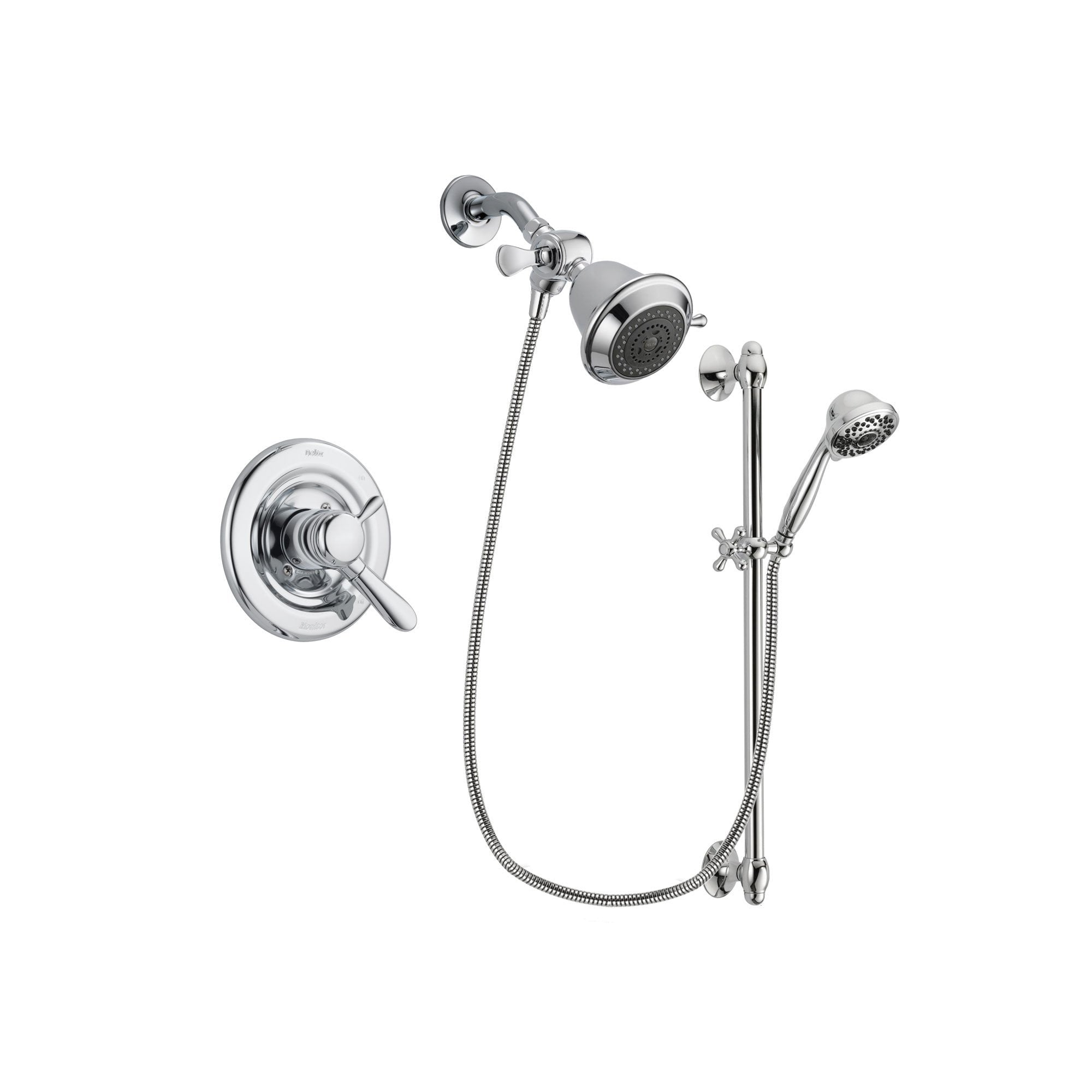 Delta Lahara Chrome Shower Faucet System w/ Shower Head and Hand Shower DSP0582V