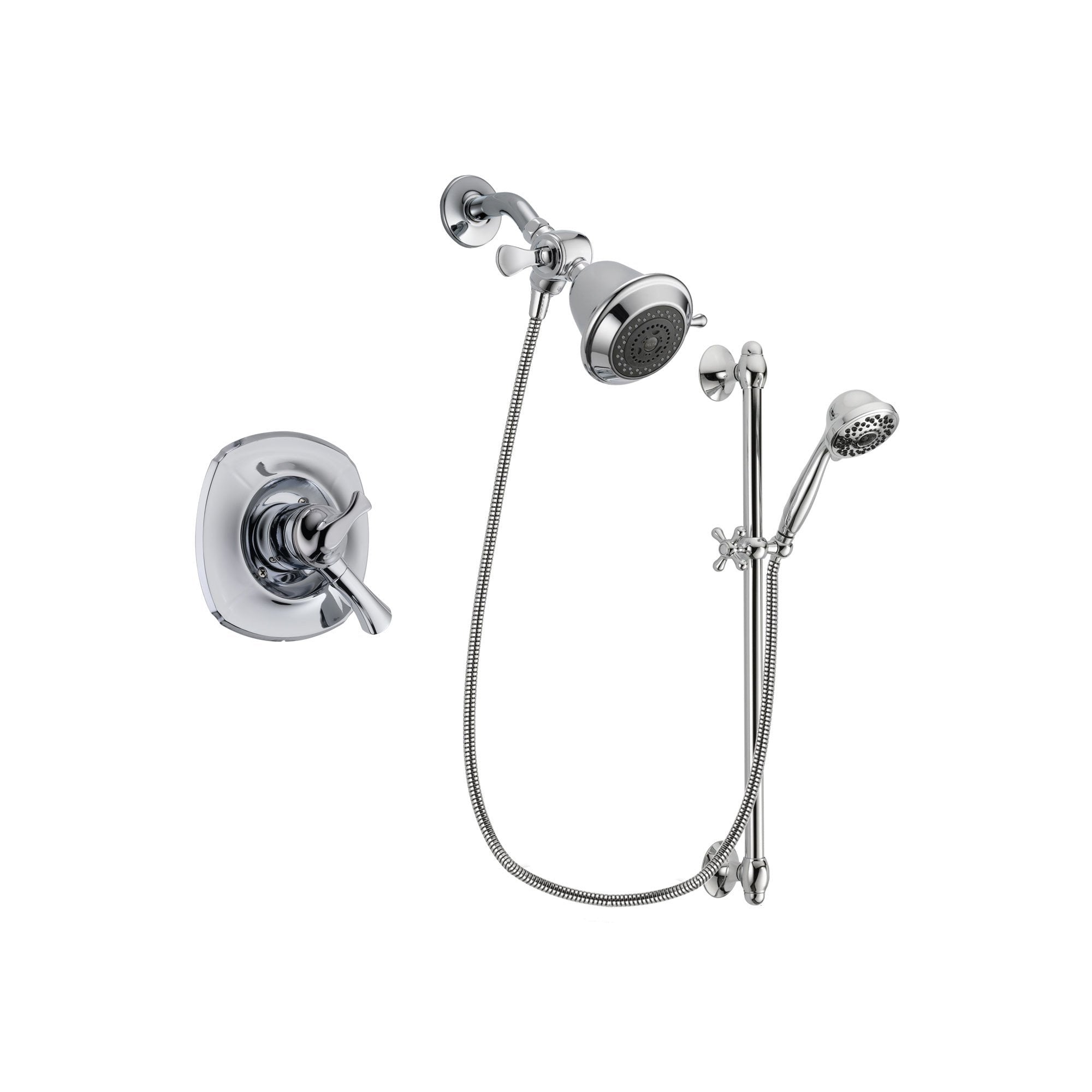 Delta Addison Chrome Shower Faucet System w/ Showerhead and Hand Shower DSP0590V