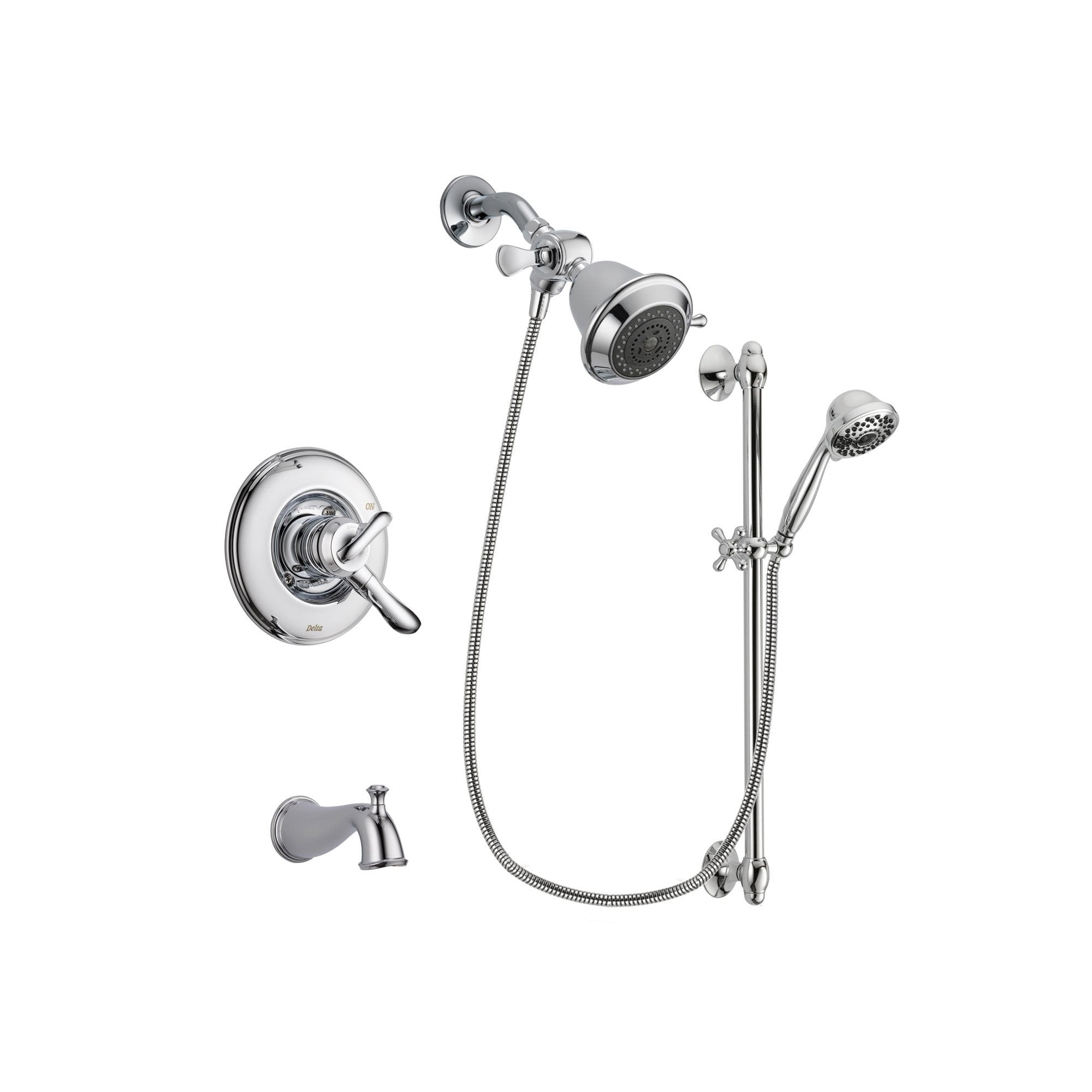 Delta Linden Chrome Tub and Shower Faucet System with Hand Shower DSP0591V