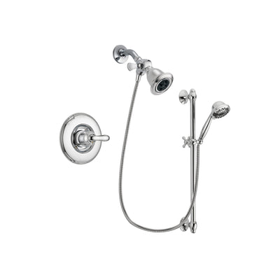 Delta Linden Chrome Finish Shower Faucet System Package with Water Efficient Showerhead and 7-Spray Handheld Shower Sprayer with Slide Bar Includes Rough-in Valve DSP0614V