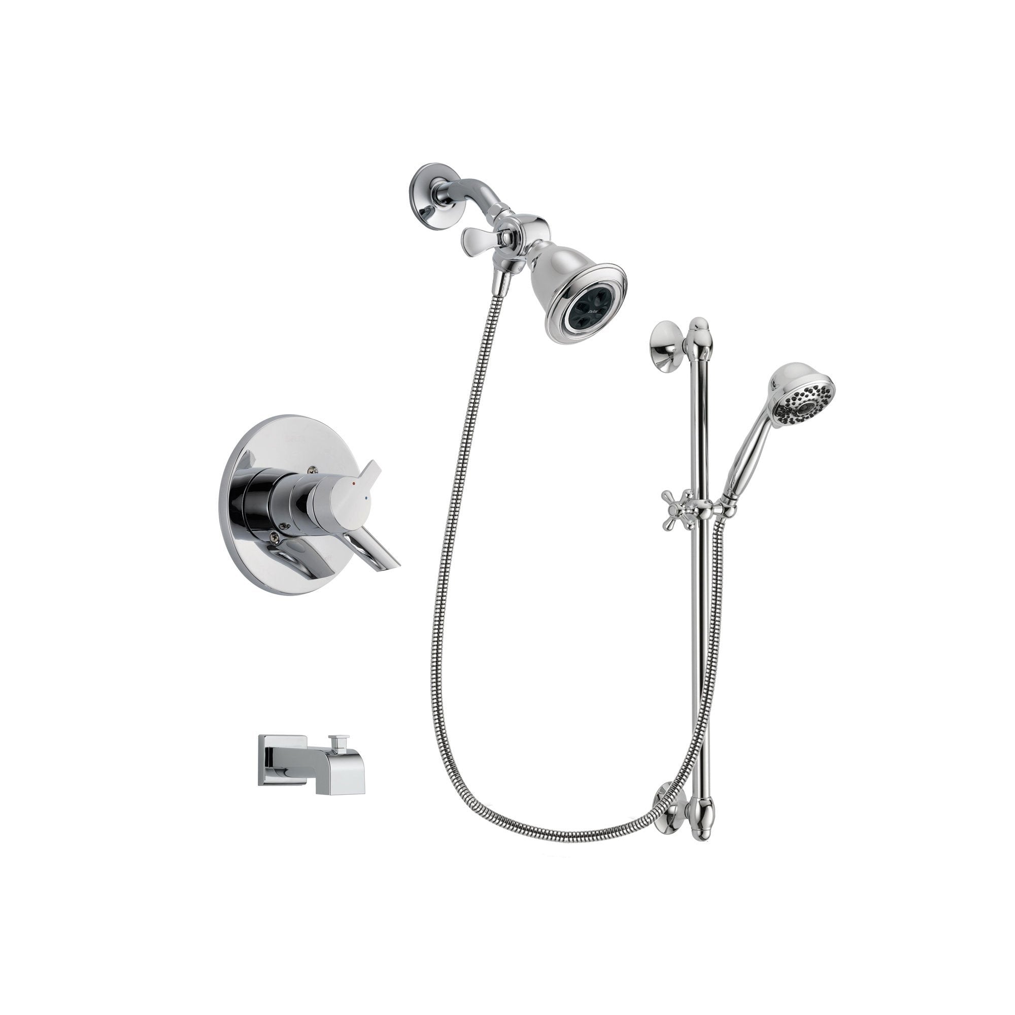 Delta Compel Chrome Tub and Shower Faucet System with Hand Shower DSP0619V