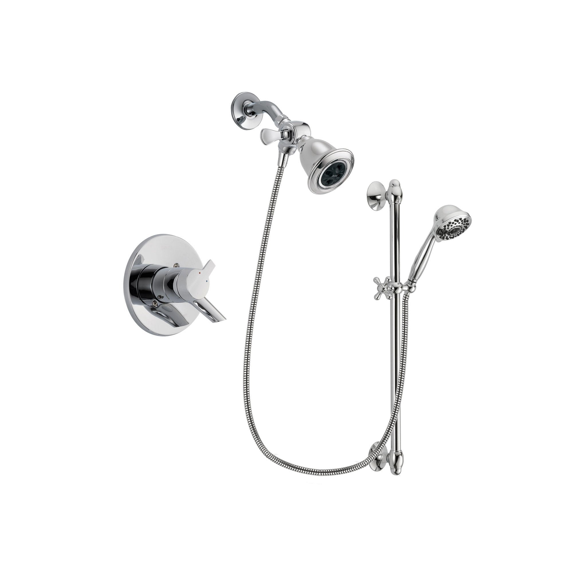 Delta Compel Chrome Shower Faucet System w/ Shower Head and Hand Shower DSP0620V