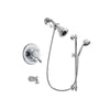 Delta Leland Chrome Finish Dual Control Tub and Shower Faucet System Package with Water Efficient Showerhead and 7-Spray Handheld Shower Sprayer with Slide Bar Includes Rough-in Valve and Tub Spout DSP0621V