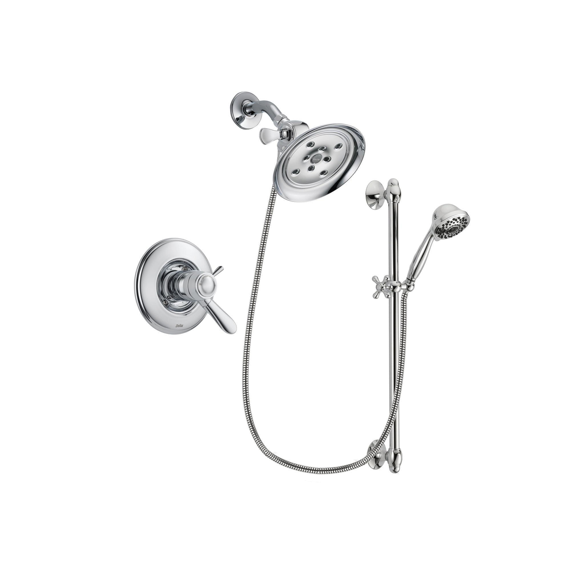 Delta Lahara Chrome Shower Faucet System w/ Shower Head and Hand Shower DSP0630V