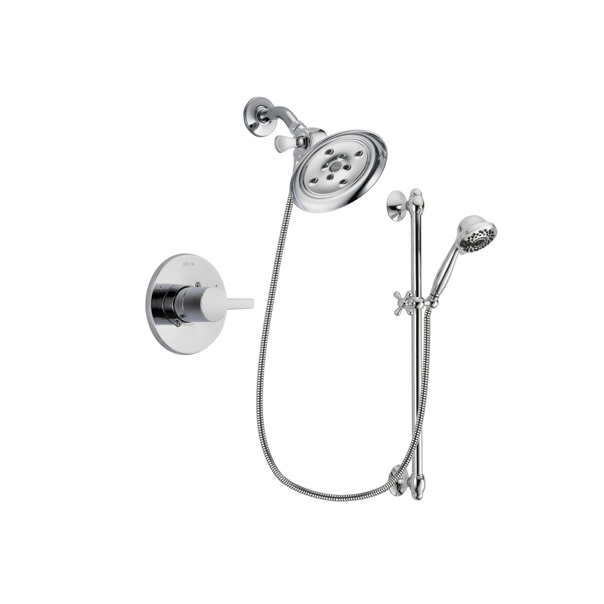 Delta Compel Chrome Shower Faucet System w/ Shower Head and Hand Shower DSP0644V