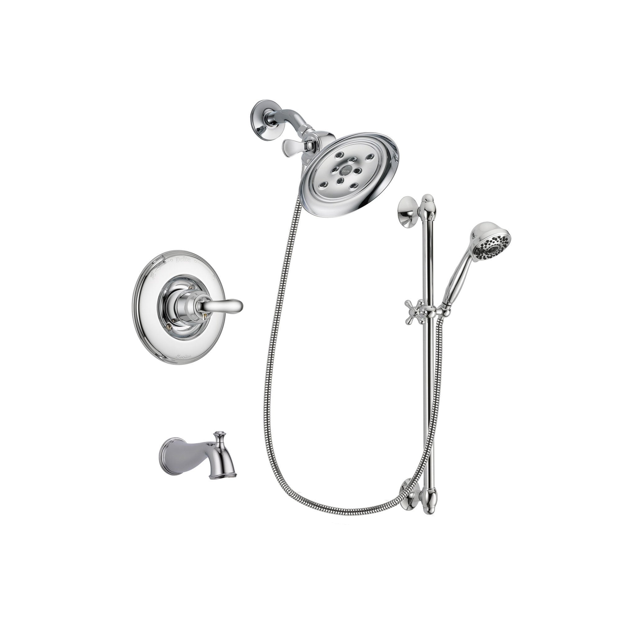 Delta Linden Chrome Tub and Shower Faucet System with Hand Shower DSP0647V