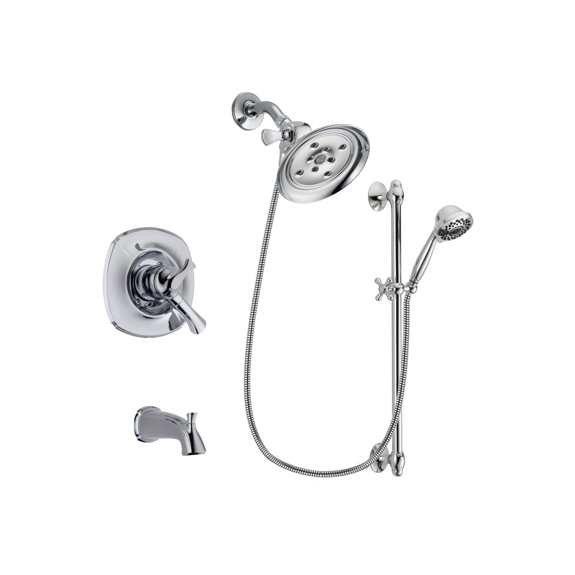 Delta Addison Chrome Tub and Shower Faucet System with Hand Shower DSP0657V
