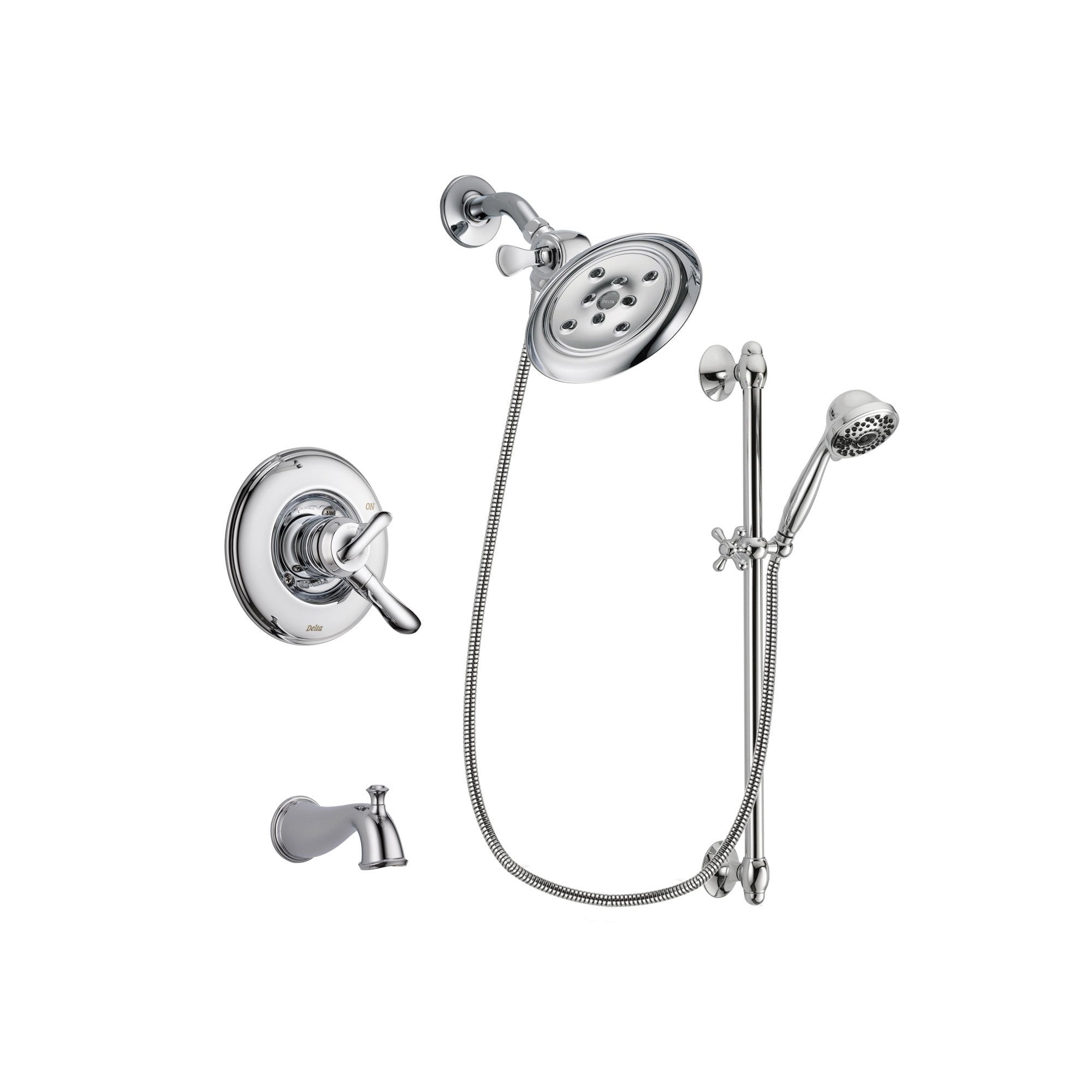 Delta Linden Chrome Tub and Shower Faucet System with Hand Shower DSP0659V