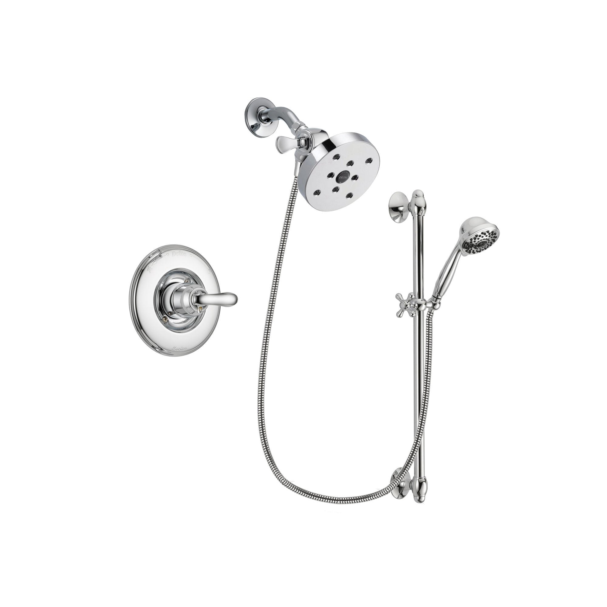 Delta Linden Chrome Shower Faucet System w/ Shower Head and Hand Shower DSP0682V