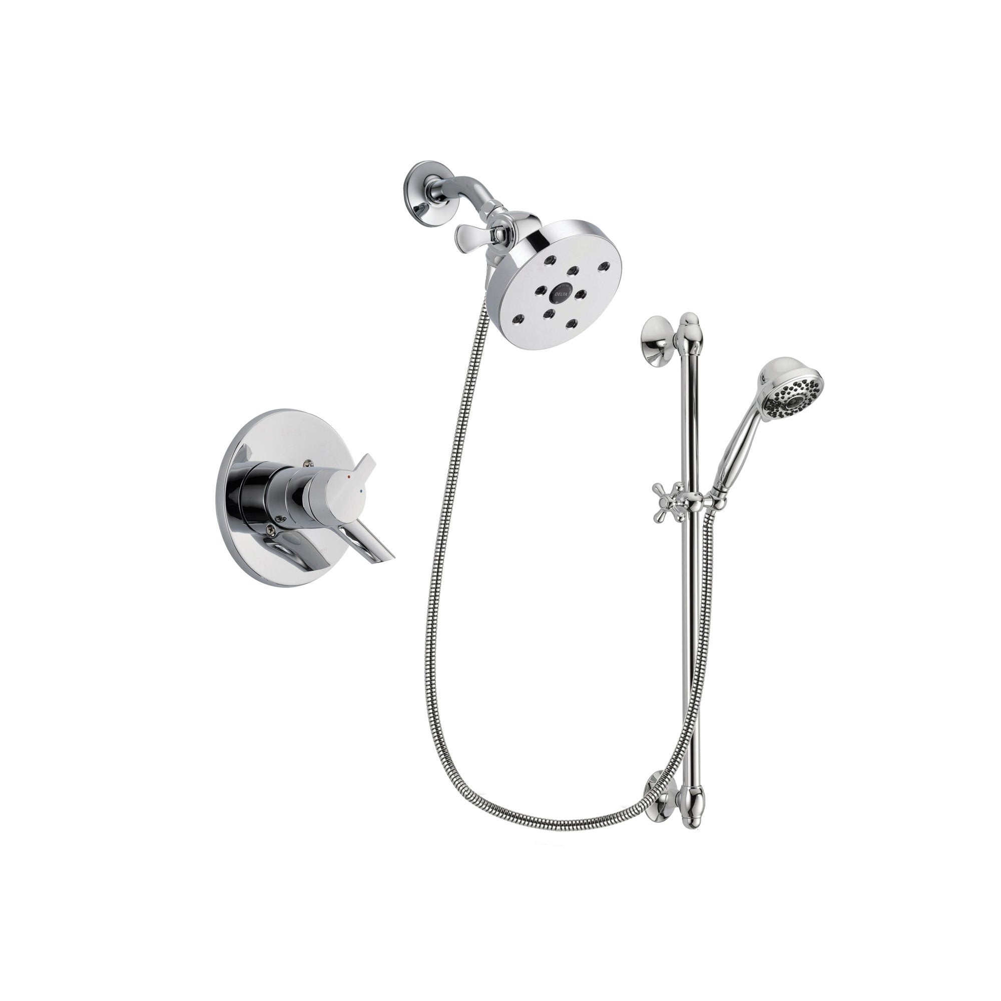 Delta Compel Chrome Shower Faucet System w/ Shower Head and Hand Shower DSP0688V
