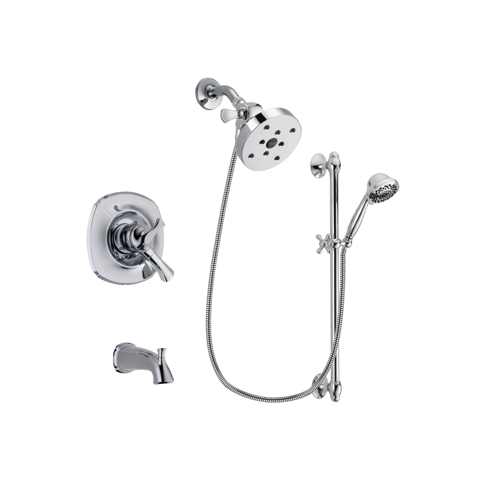 Delta Addison Chrome Tub and Shower Faucet System with Hand Shower DSP0691V