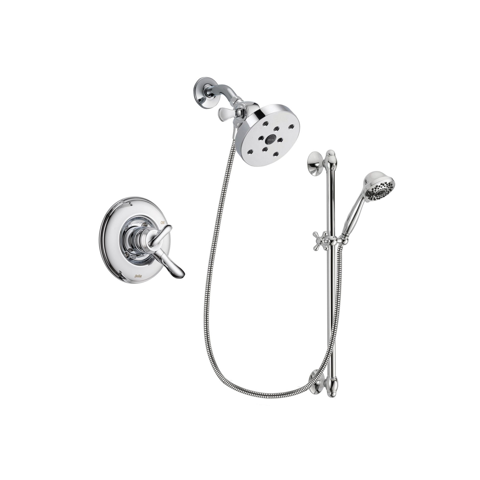 Delta Linden Chrome Shower Faucet System w/ Shower Head and Hand Shower DSP0694V