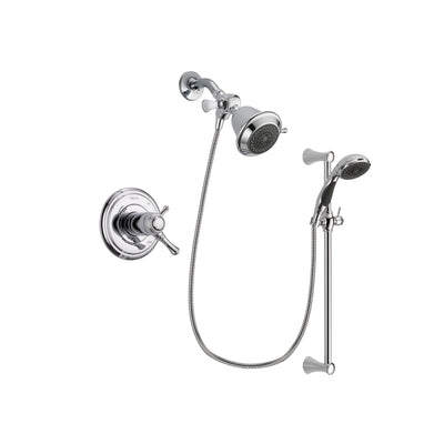 Delta Cassidy Chrome Shower Faucet System w/ Showerhead and Hand Shower DSP0706V