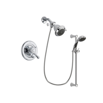 Delta Leland Chrome Shower Faucet System w/ Shower Head and Hand Shower DSP0724V