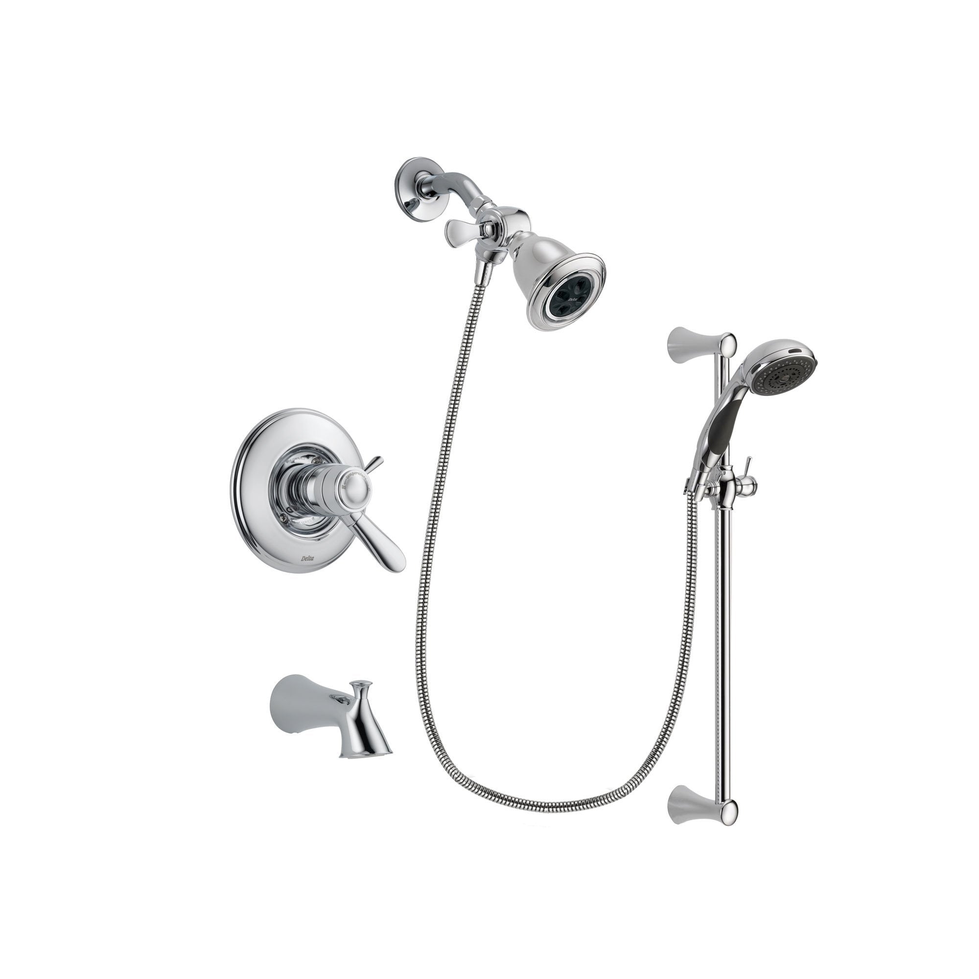 Delta Lahara Chrome Tub and Shower Faucet System with Hand Shower DSP0731V