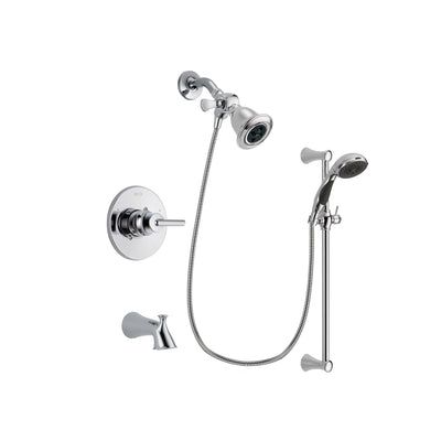 Delta Trinsic Chrome Tub and Shower Faucet System with Hand Shower DSP0743V