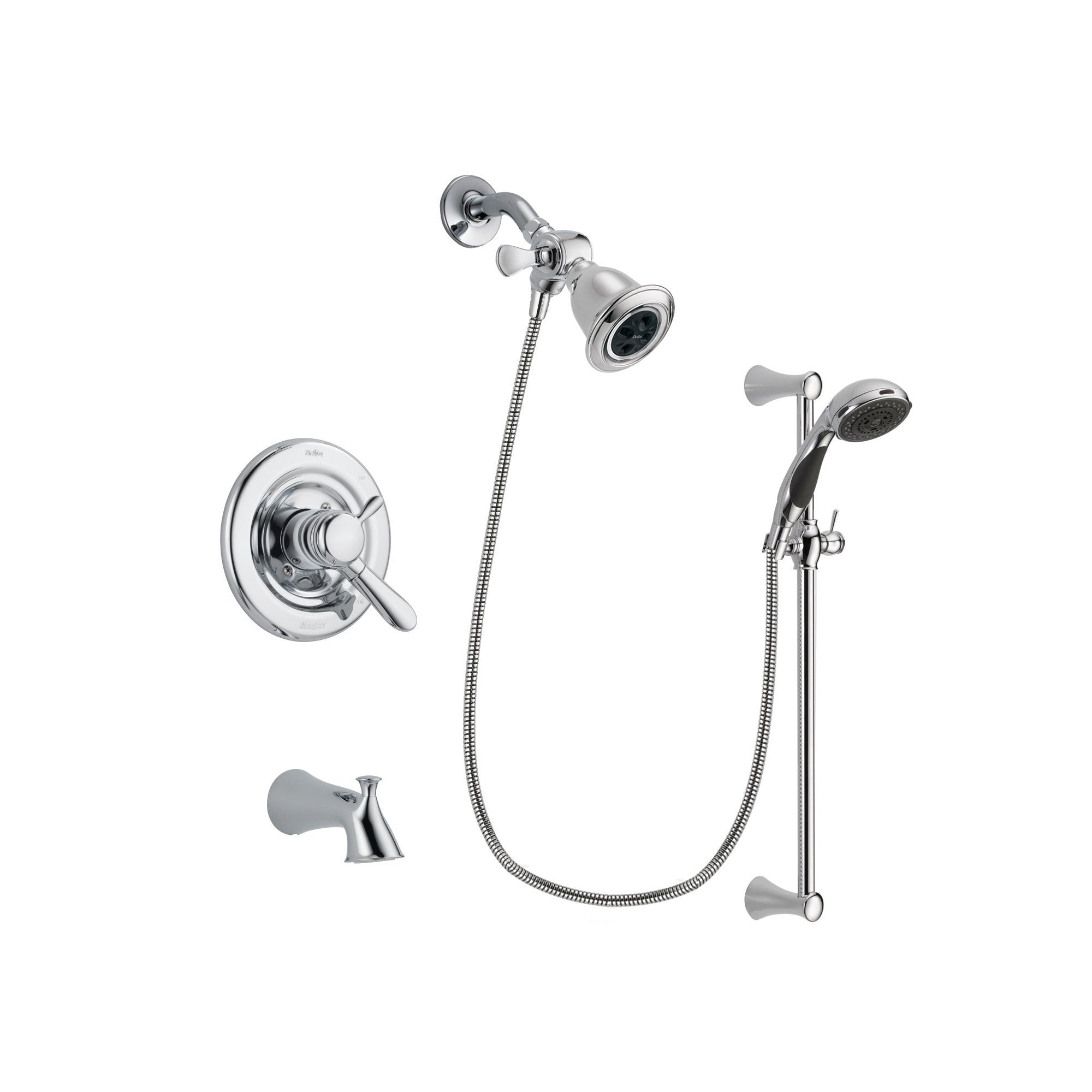 Delta Lahara Chrome Tub and Shower Faucet System with Hand Shower DSP0751V