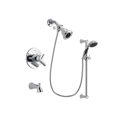 Delta Trinsic Chrome Tub and Shower Faucet System with Hand Shower DSP0753V