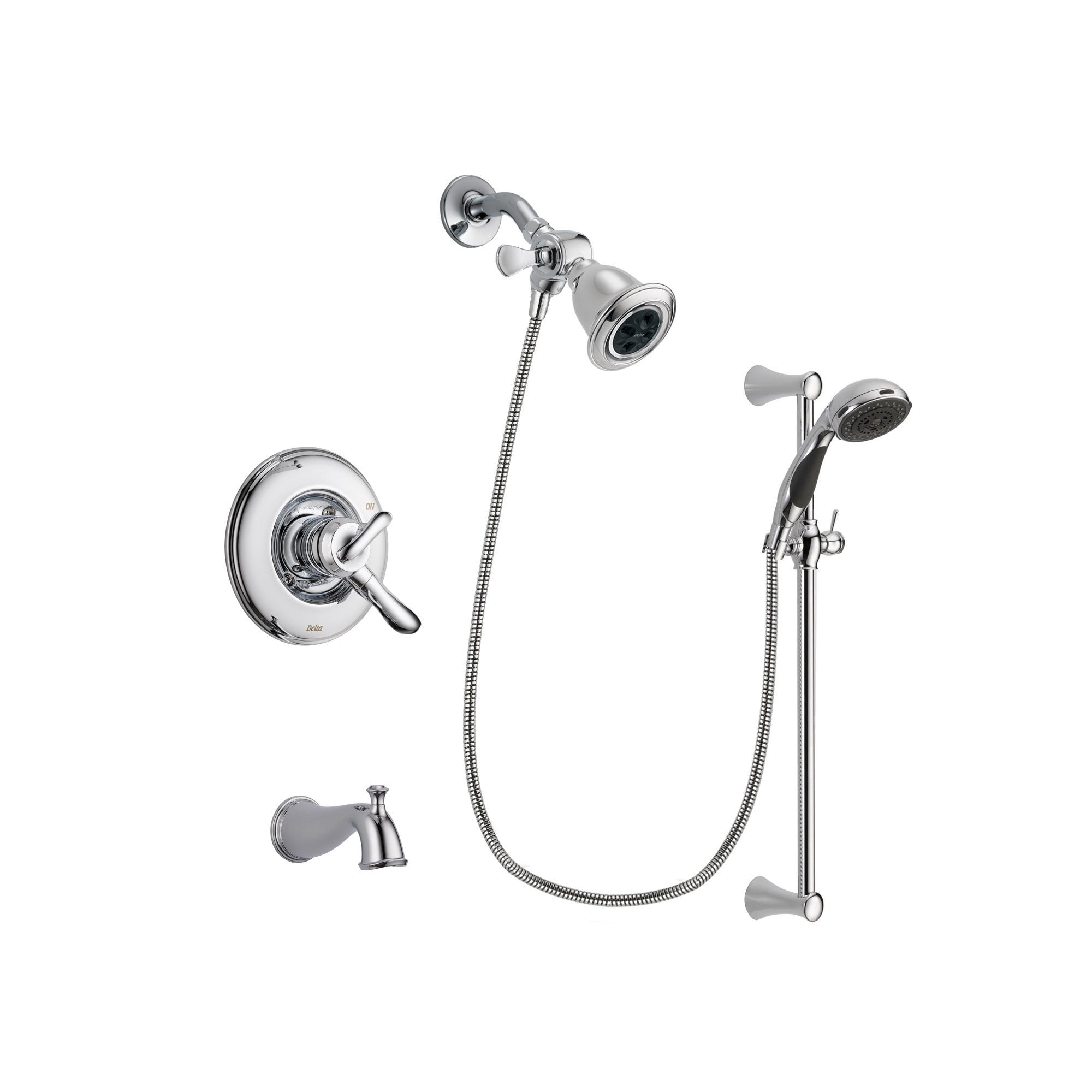 Delta Linden Chrome Tub and Shower Faucet System with Hand Shower DSP0761V