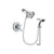 Delta Leland Chrome Finish Thermostatic Shower Faucet System Package with Large Rain Showerhead and 5-Spray Wall Mount Slide Bar with Personal Handheld Shower Includes Rough-in Valve DSP0770V