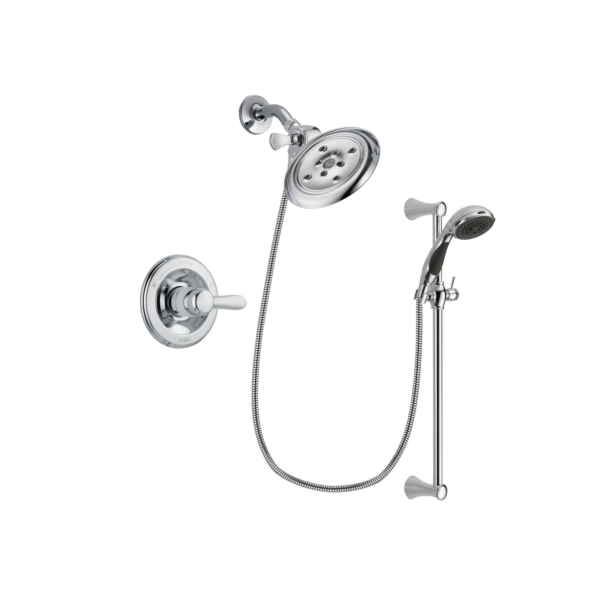 Delta Lahara Chrome Shower Faucet System w/ Shower Head and Hand Shower DSP0776V