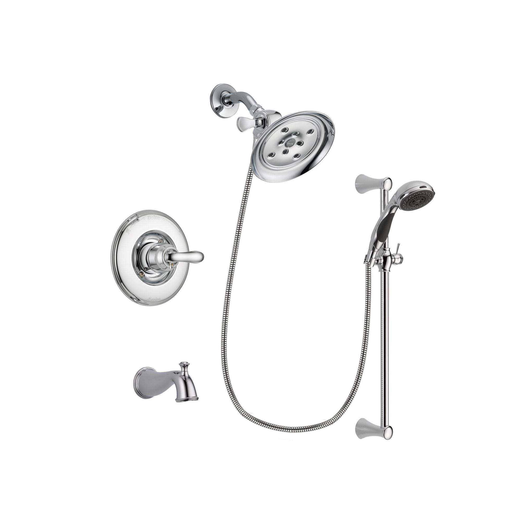 Delta Linden Chrome Tub and Shower Faucet System with Hand Shower DSP0783V
