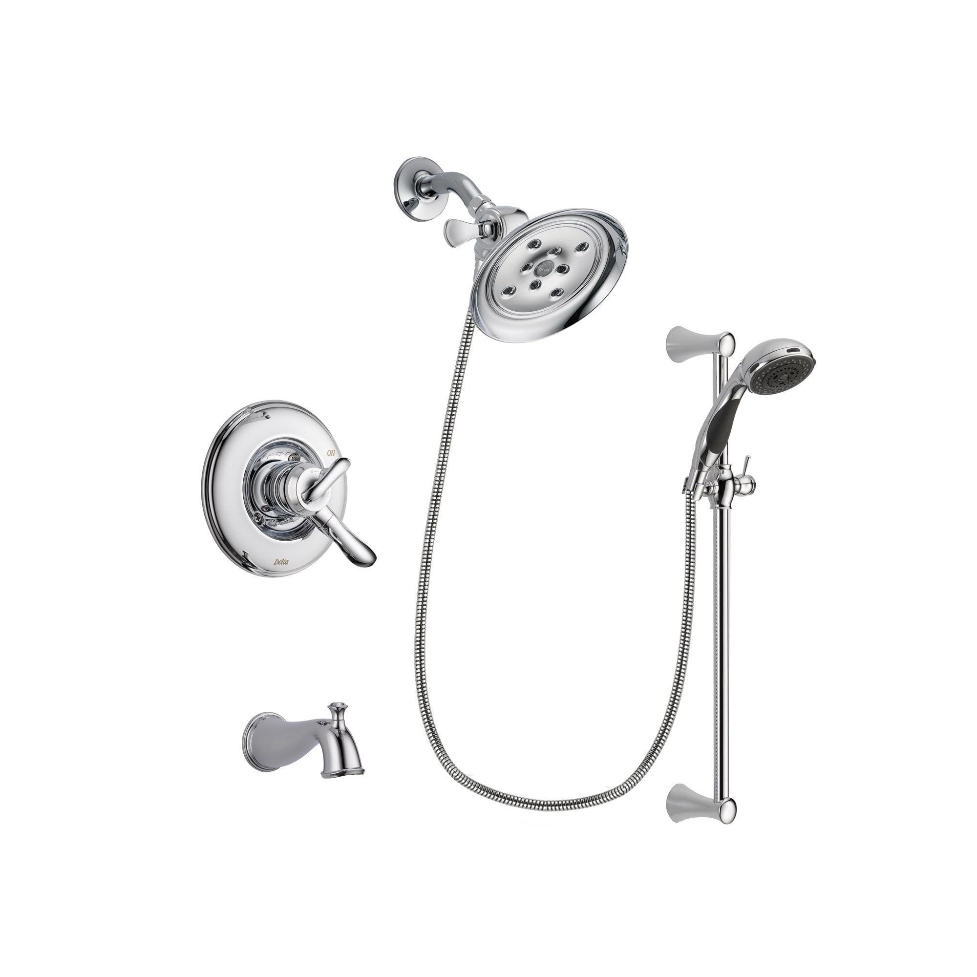 Delta Linden Chrome Tub and Shower Faucet System with Hand Shower DSP0795V