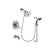 Delta Addison Chrome Finish Thermostatic Tub and Shower Faucet System Package with 5-1/2 inch Shower Head and 5-Spray Wall Mount Slide Bar with Personal Handheld Shower Includes Rough-in Valve and Tub Spout DSP0805V