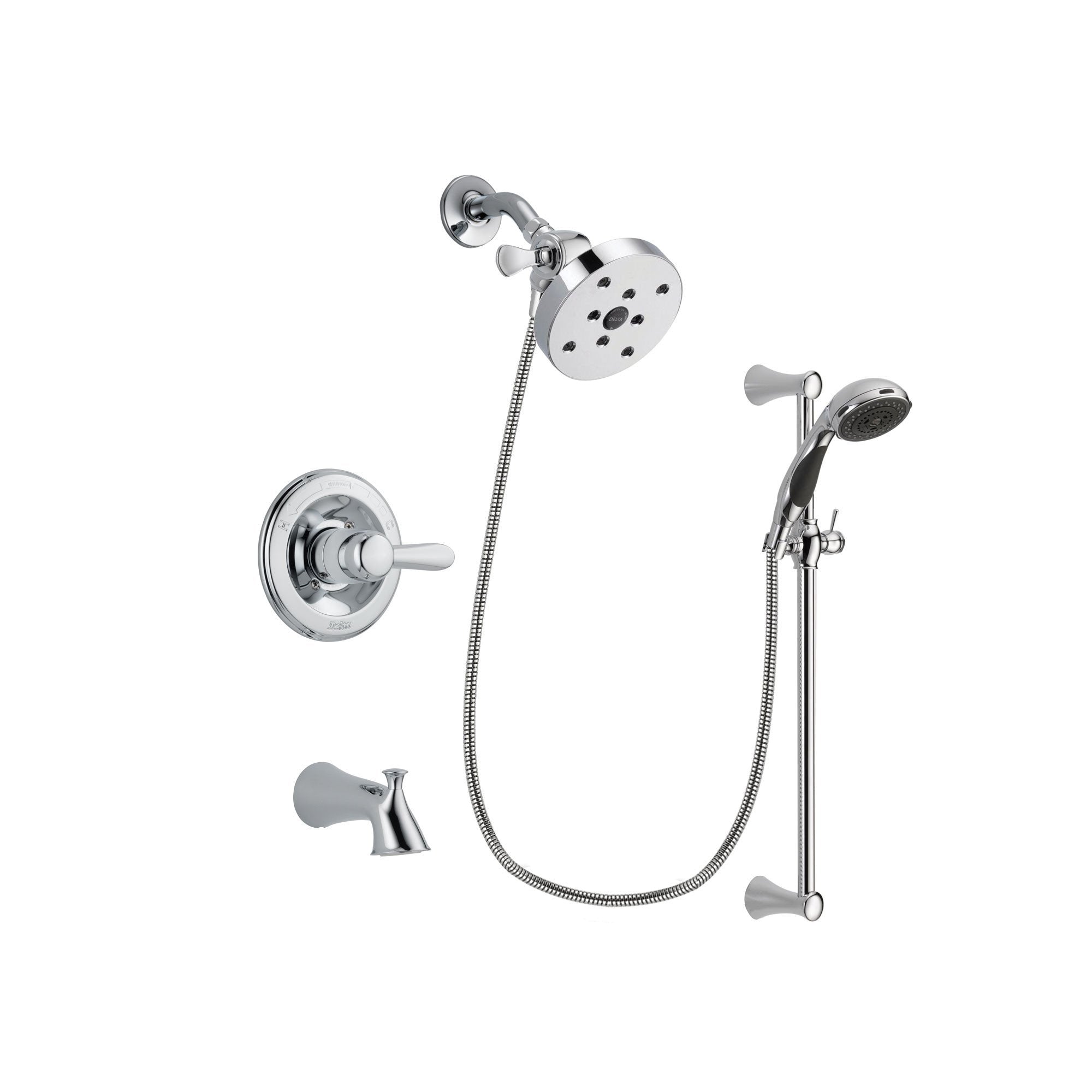 Delta Lahara Chrome Tub and Shower Faucet System with Hand Shower DSP0809V