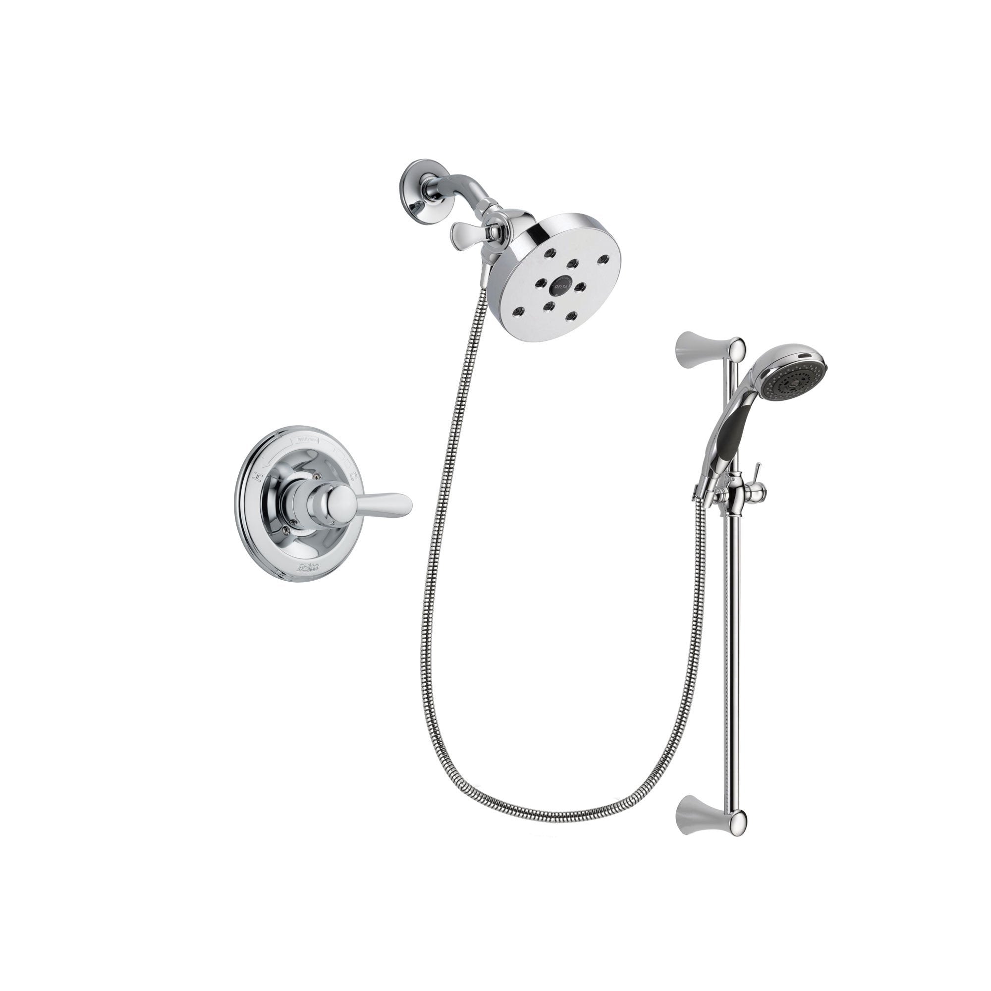 Delta Lahara Chrome Shower Faucet System w/ Shower Head and Hand Shower DSP0810V