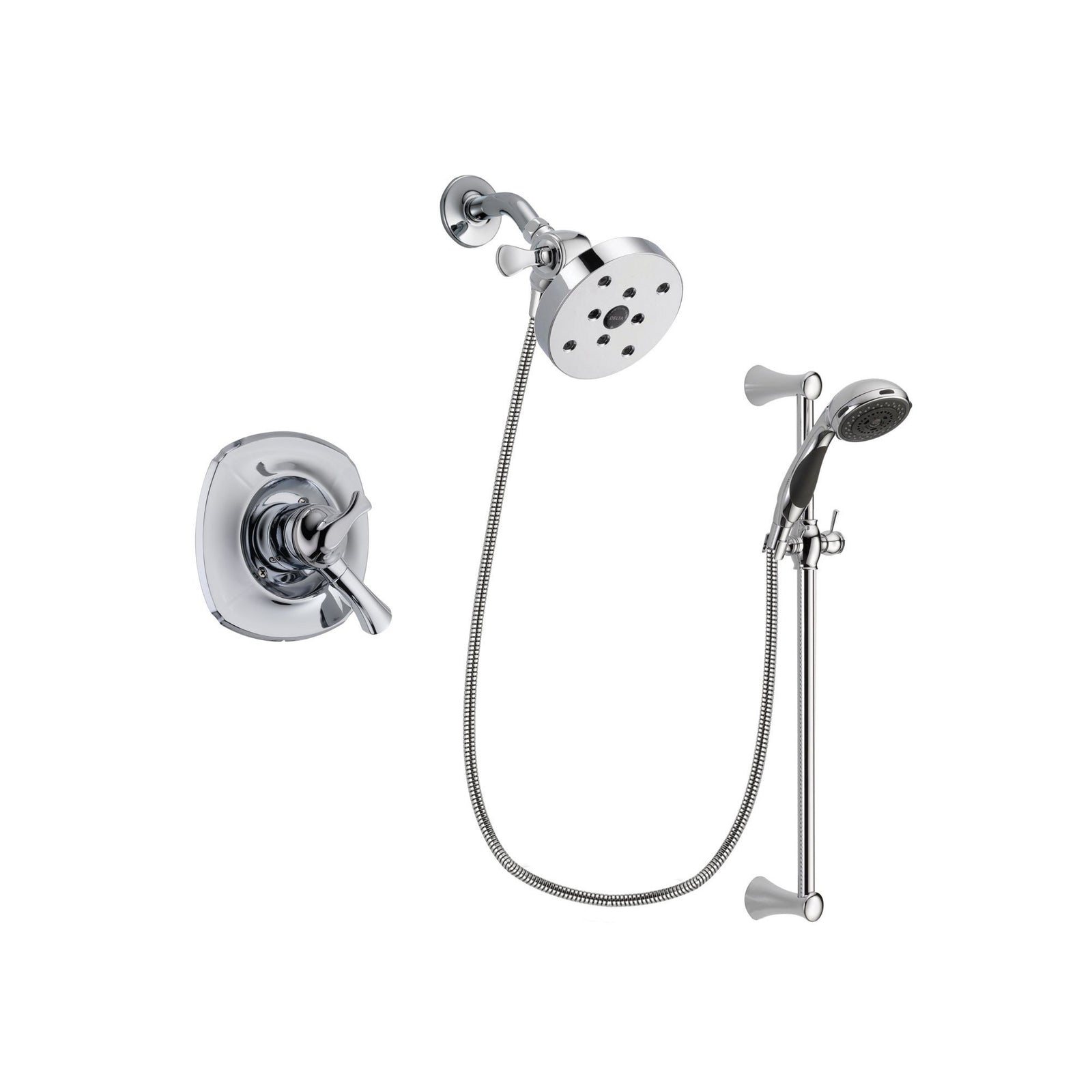 Delta Addison Chrome Shower Faucet System w/ Showerhead and Hand Shower DSP0828V