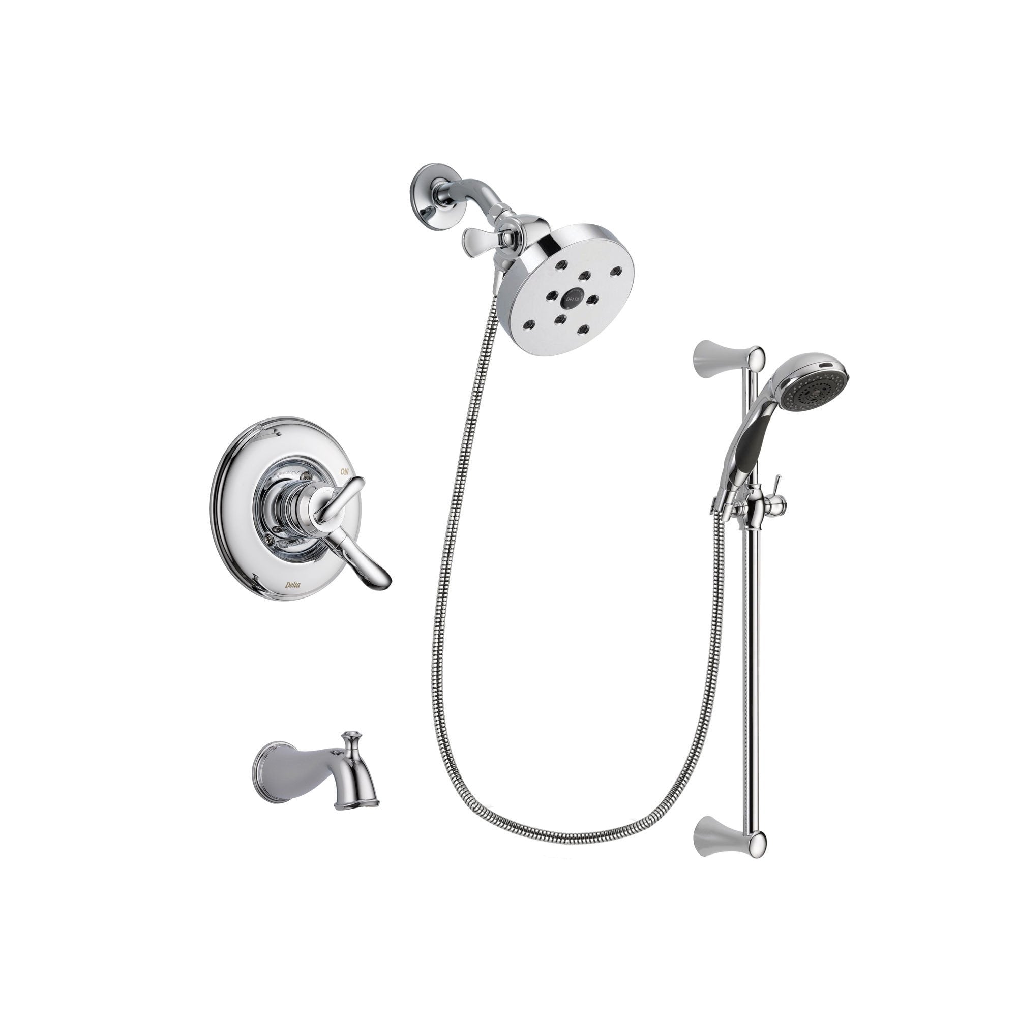 Delta Linden Chrome Tub and Shower Faucet System with Hand Shower DSP0829V