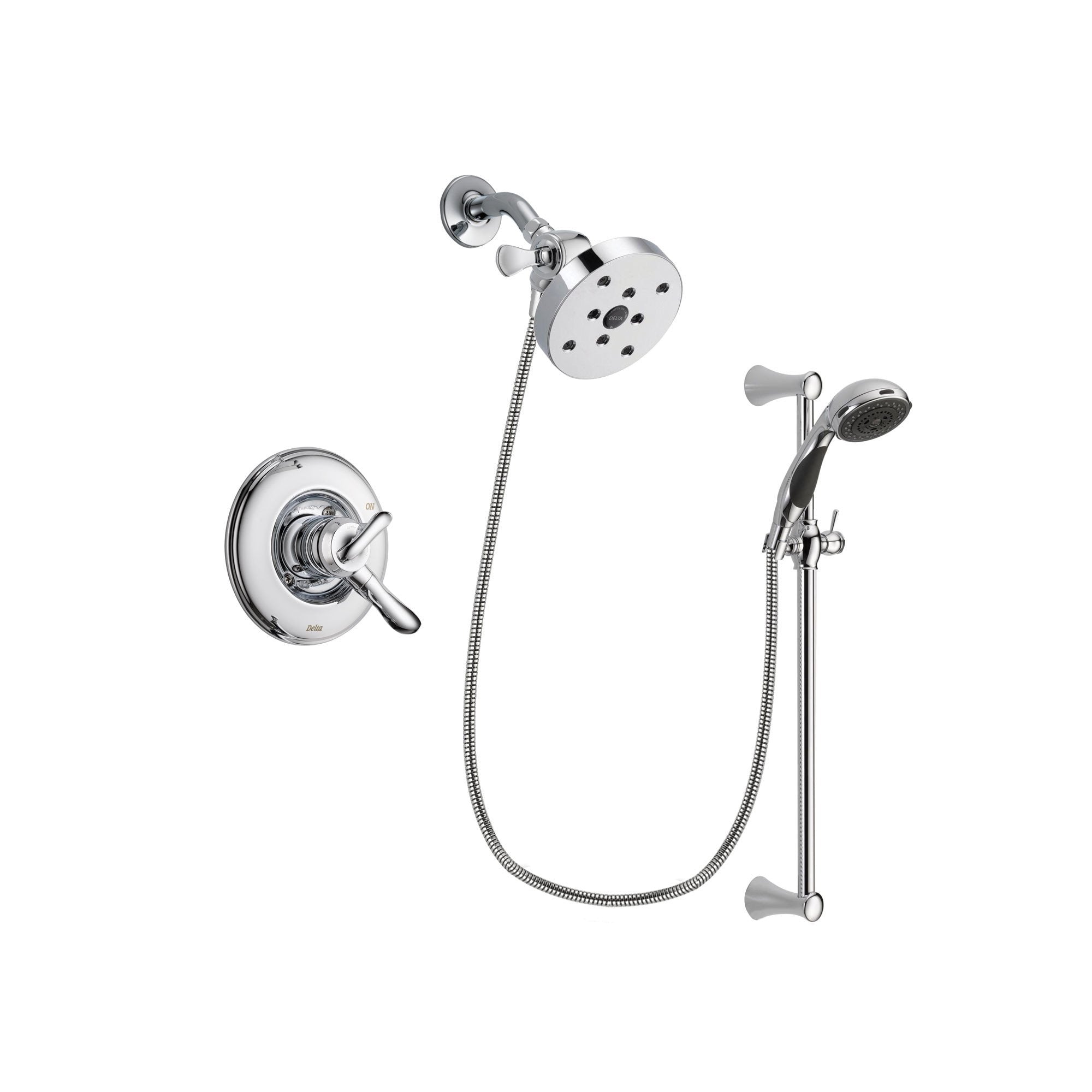 Delta Linden Chrome Shower Faucet System w/ Shower Head and Hand Shower DSP0830V