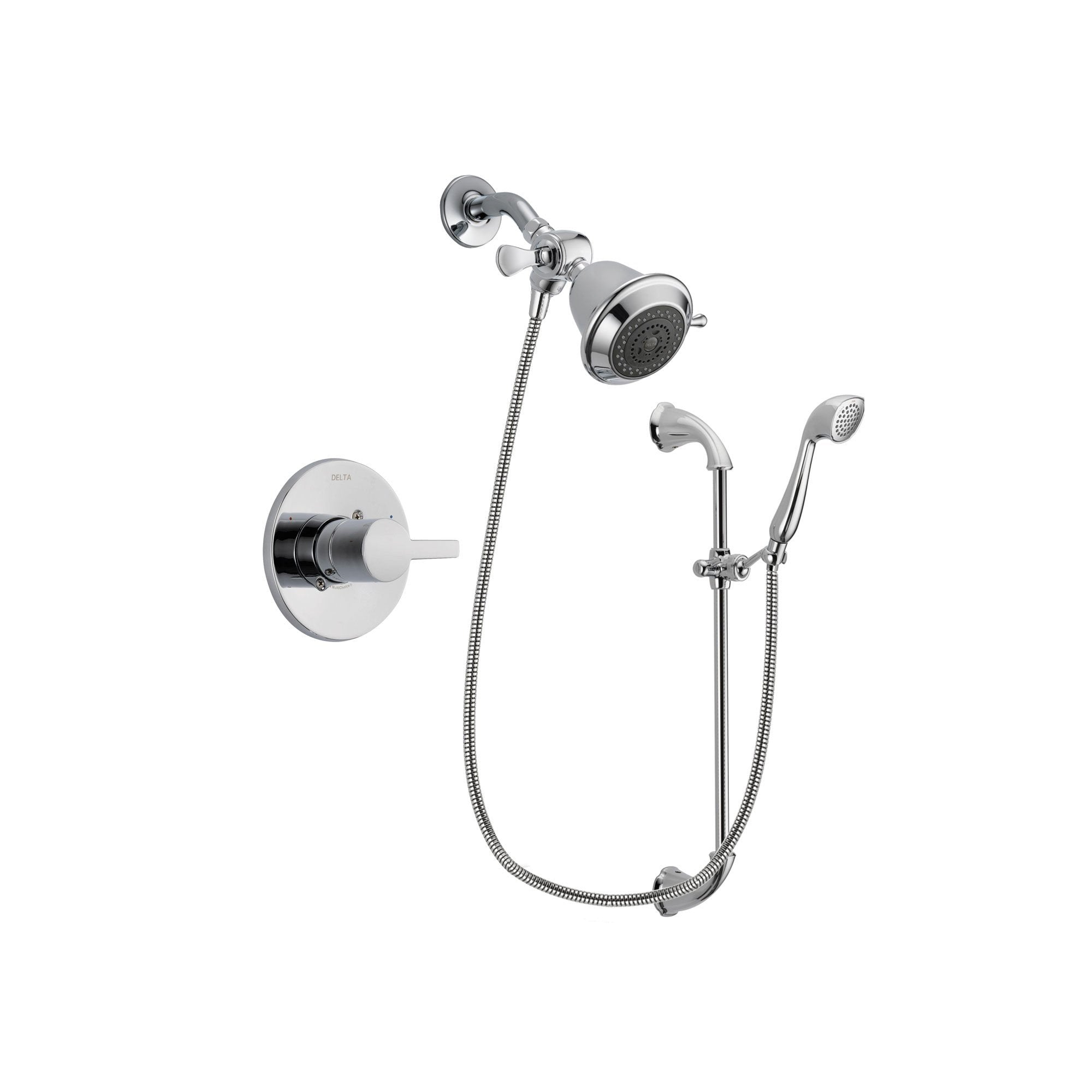 Delta Compel Chrome Shower Faucet System w/ Shower Head and Hand Shower DSP0848V