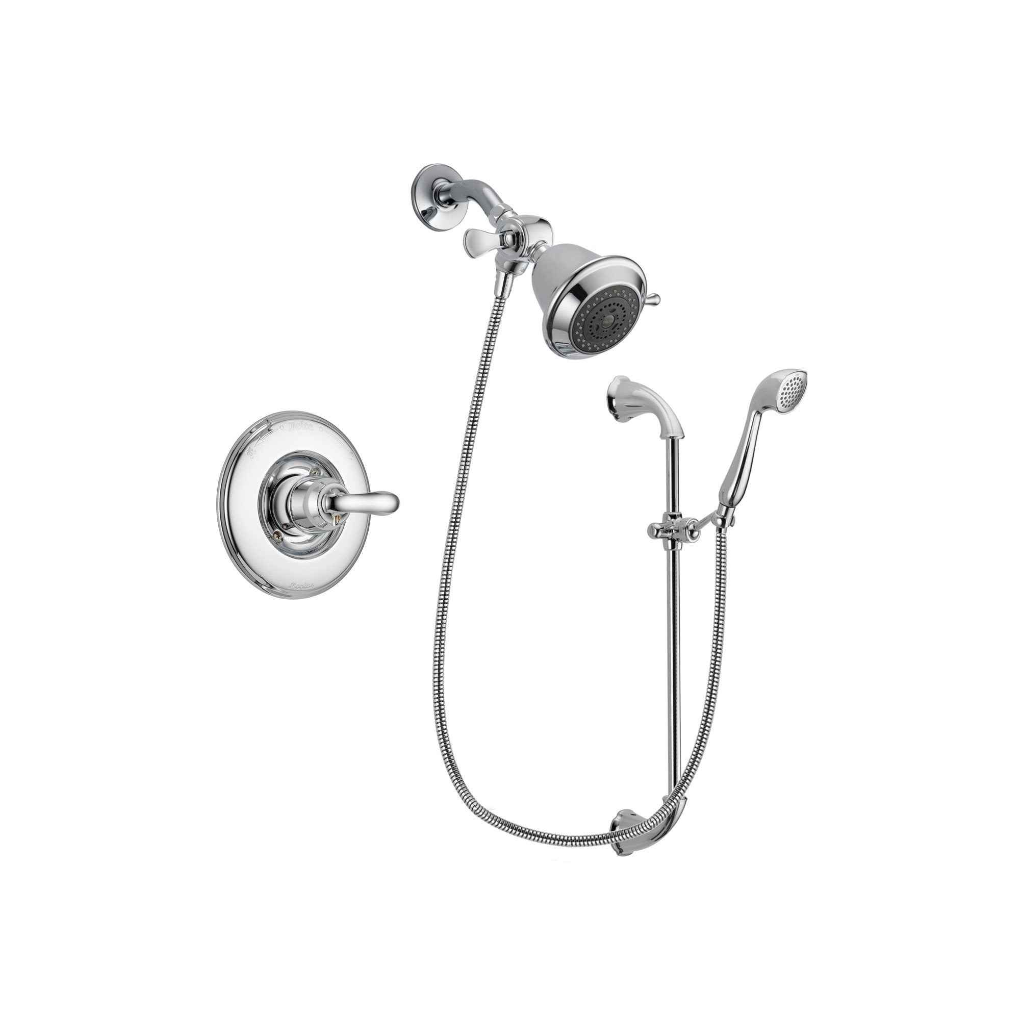 Delta Linden Chrome Shower Faucet System w/ Shower Head and Hand Shower DSP0852V
